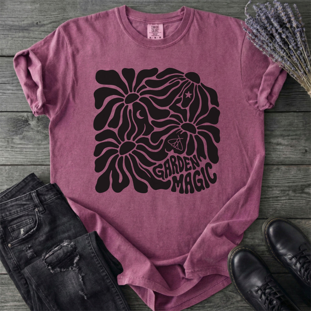 Garden Magic Retro Flowers T-Shirt
