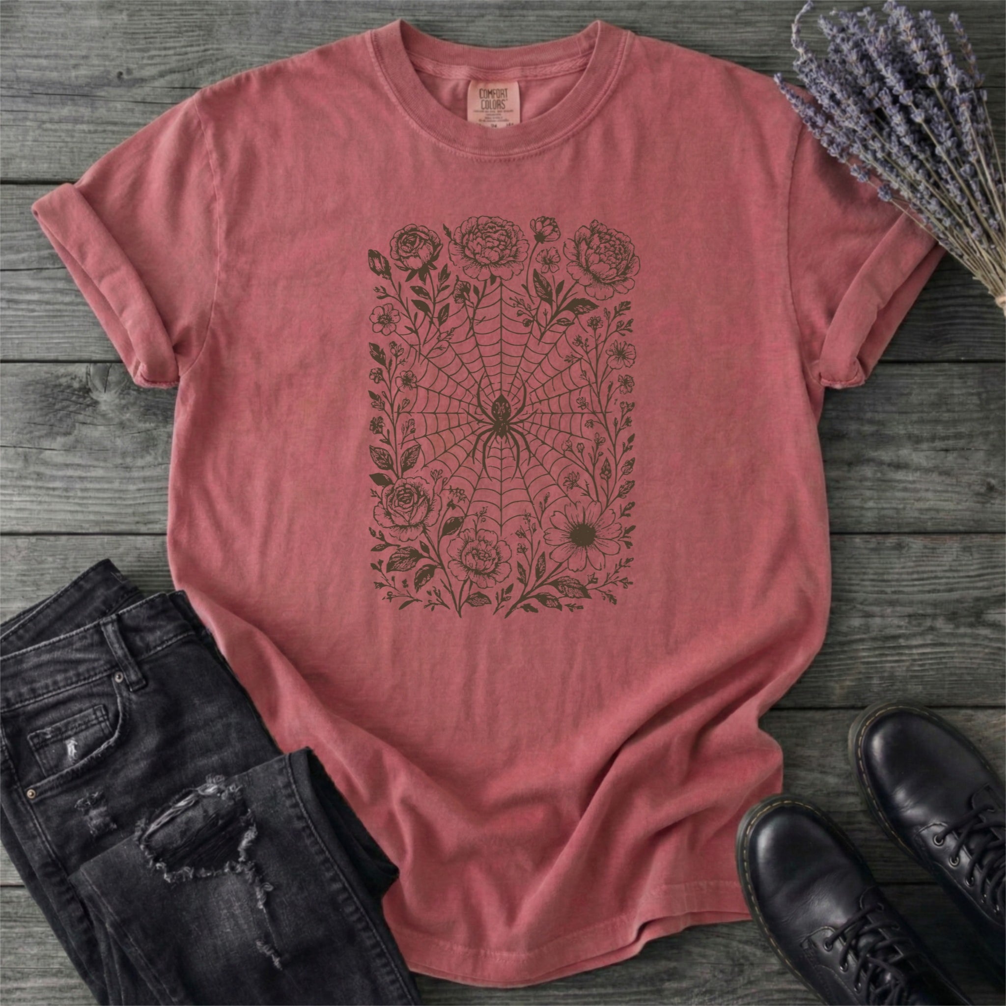 Flower Spiderweb T-Shirt