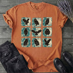 Grunge Owl Grid T-Shirt
