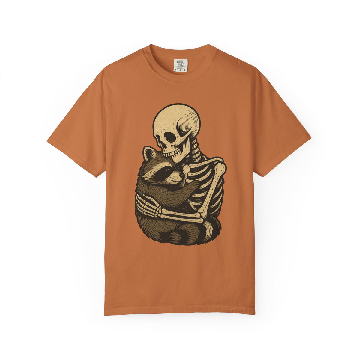 Skeleton Raccoon Hug T-Shirt