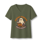 Carving Pumpkins Evolved V-Neck T-Shirt
