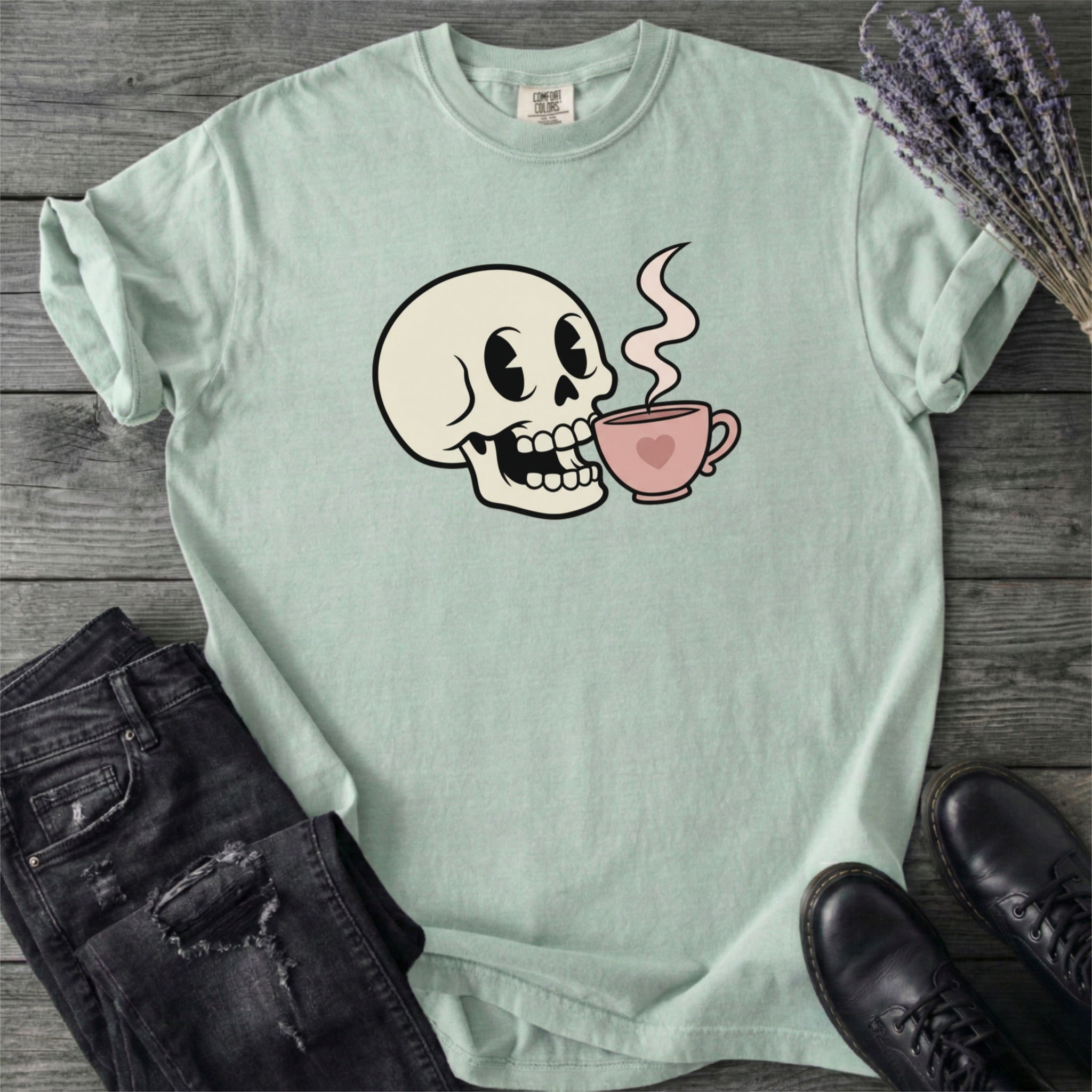 Skeleton Coffee Lover T-Shirt
