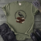 Knowledge Is A Dangerous Thing Raven And Books T-Shirt