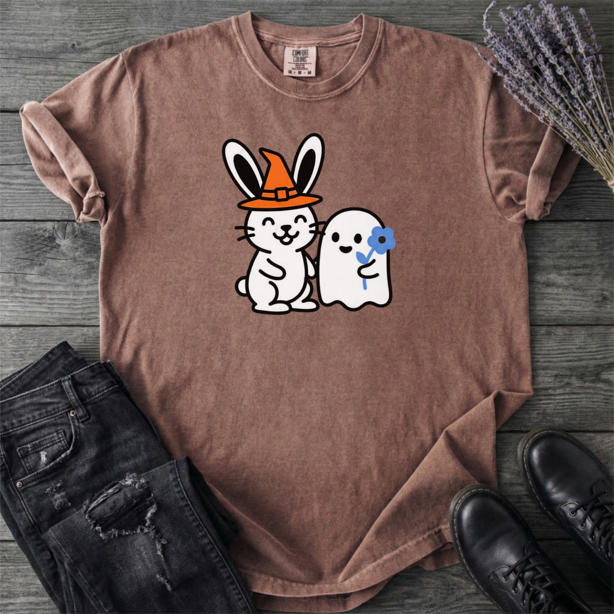 Spring Rabbit Ghost Friends T-Shirt
