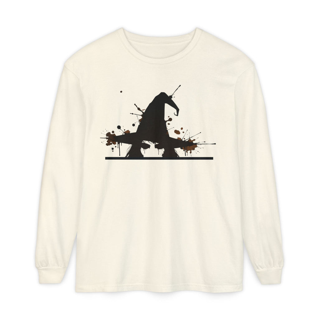 Ink Splatter Grunge Witch Long Sleeve T-Shirt