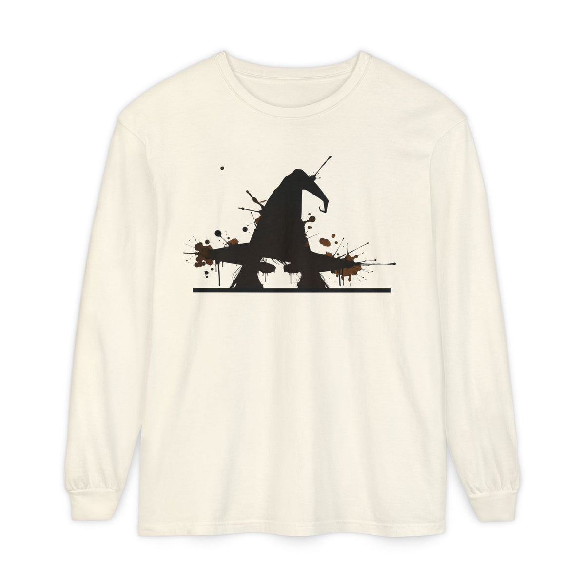 Ink Splatter Grunge Witch Long Sleeve T-Shirt