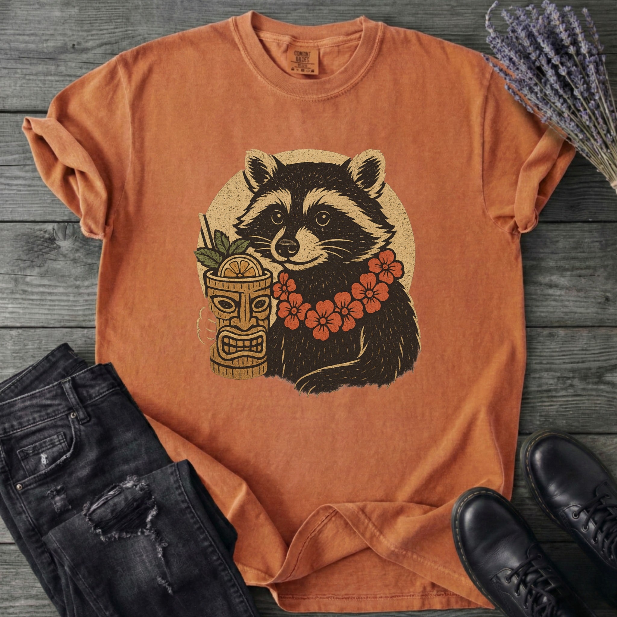 Raccoon Tiki T-Shirt
