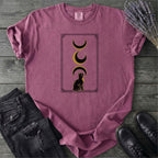 Art Deco Black Cat Moon Phases T-Shirt