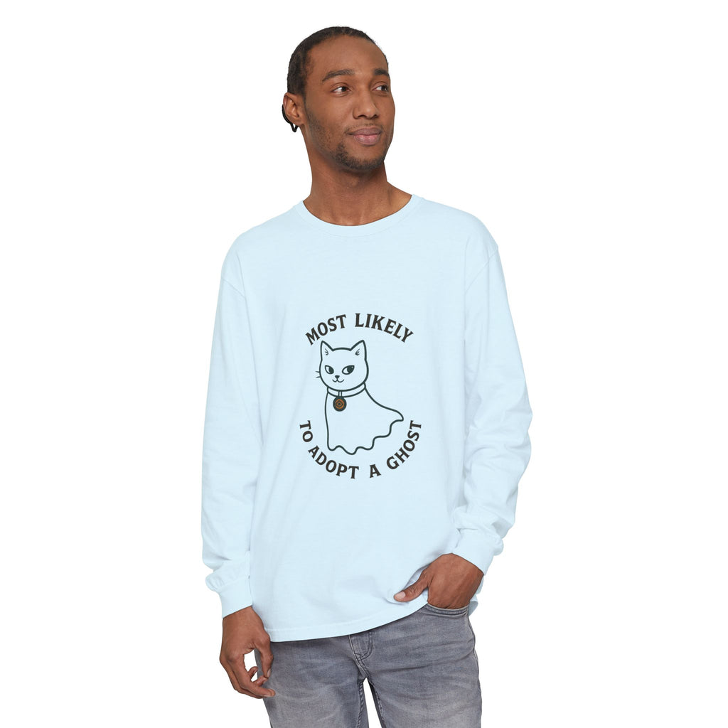 Most Likely To Adopt A Ghost Cat Long Sleeve T-Shirt