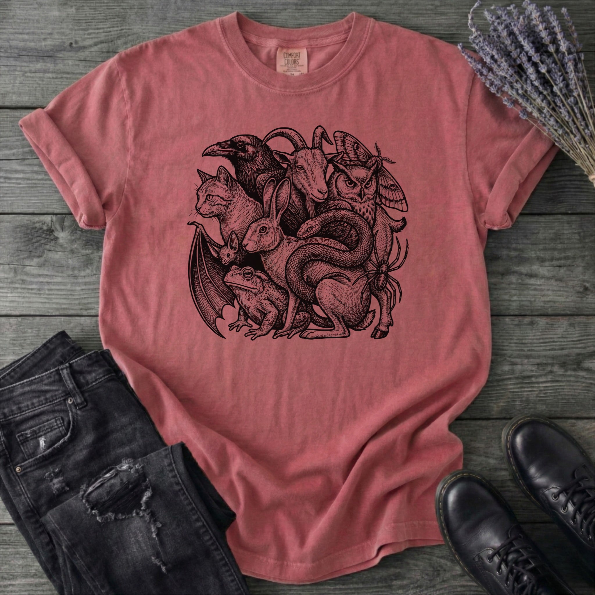 Familiar Collage Stack T-Shirt