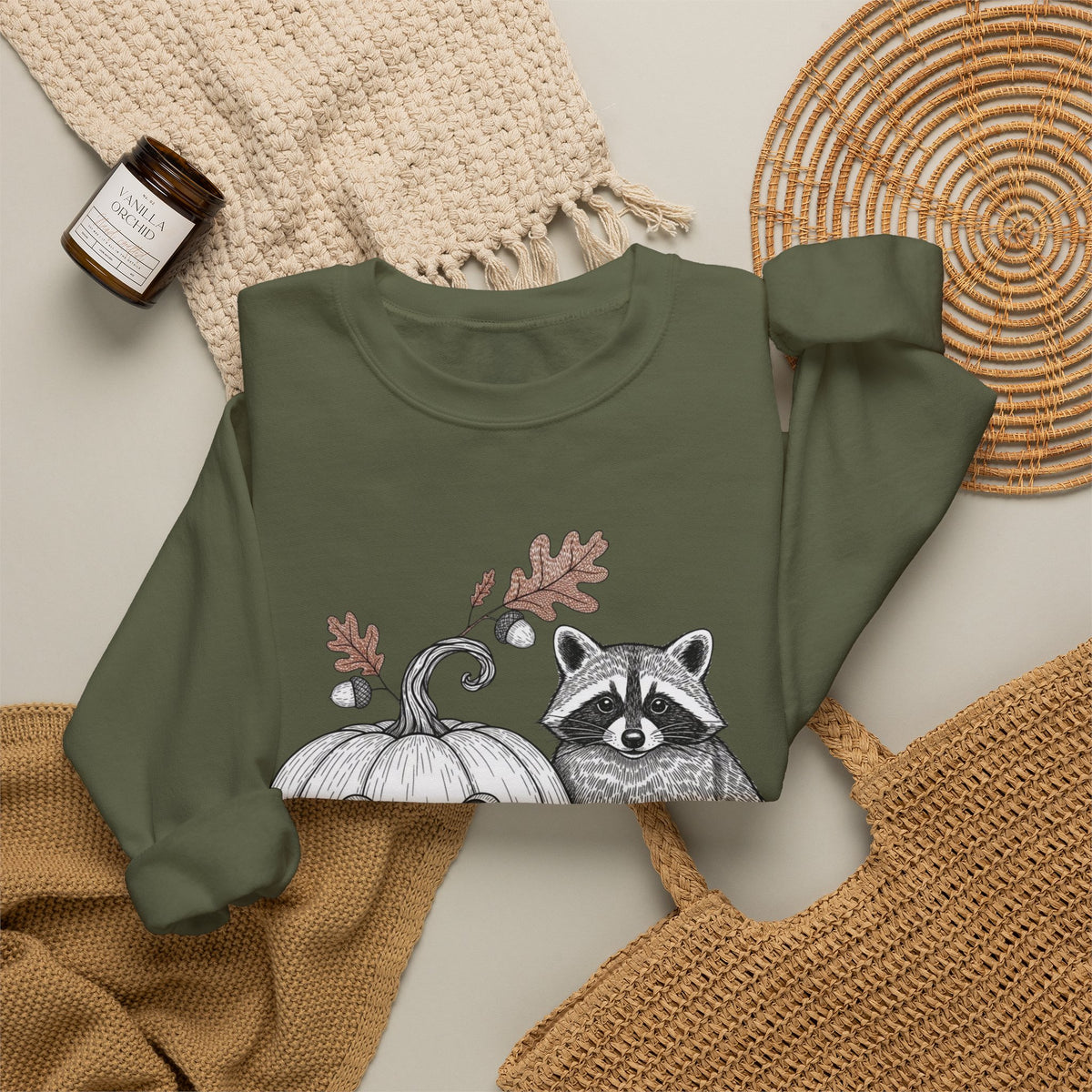 Raccoon And Pumpkin Sweatshirt