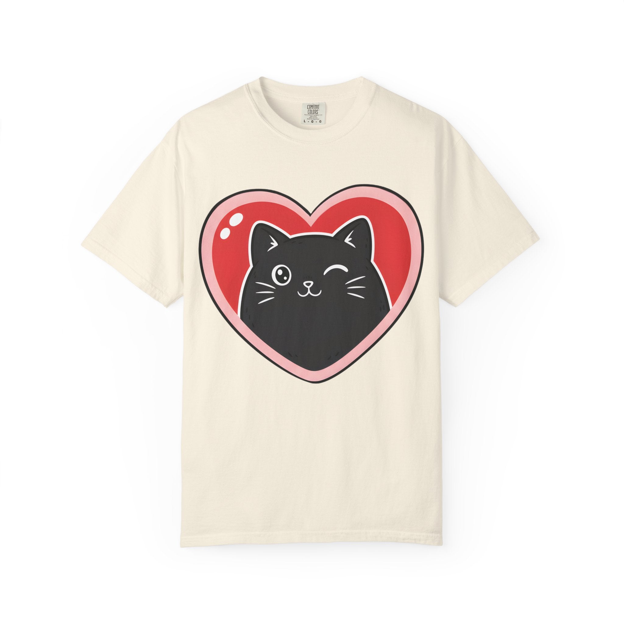 Black Cat Heart T-Shirt