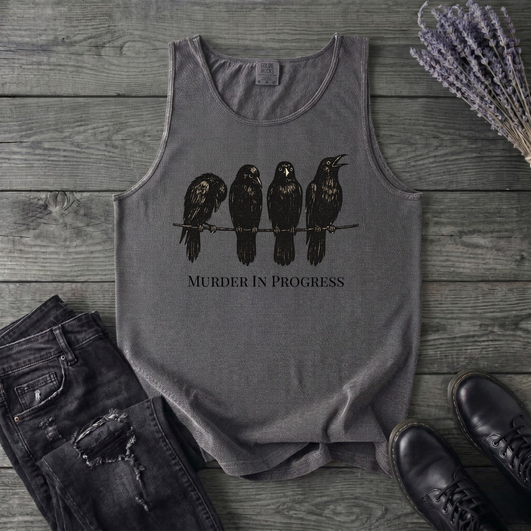 Murder In Progress Crows Tank Top