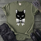 Retro Halftone Coquette Black Cat T-Shirt