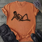 Lounging Skeleton Gothic T-Shirt