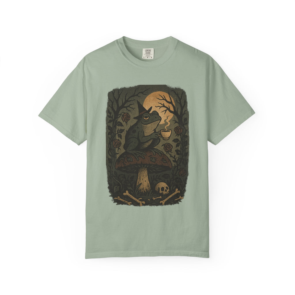 Witchy Frog Coffee Mushroom T-Shirt