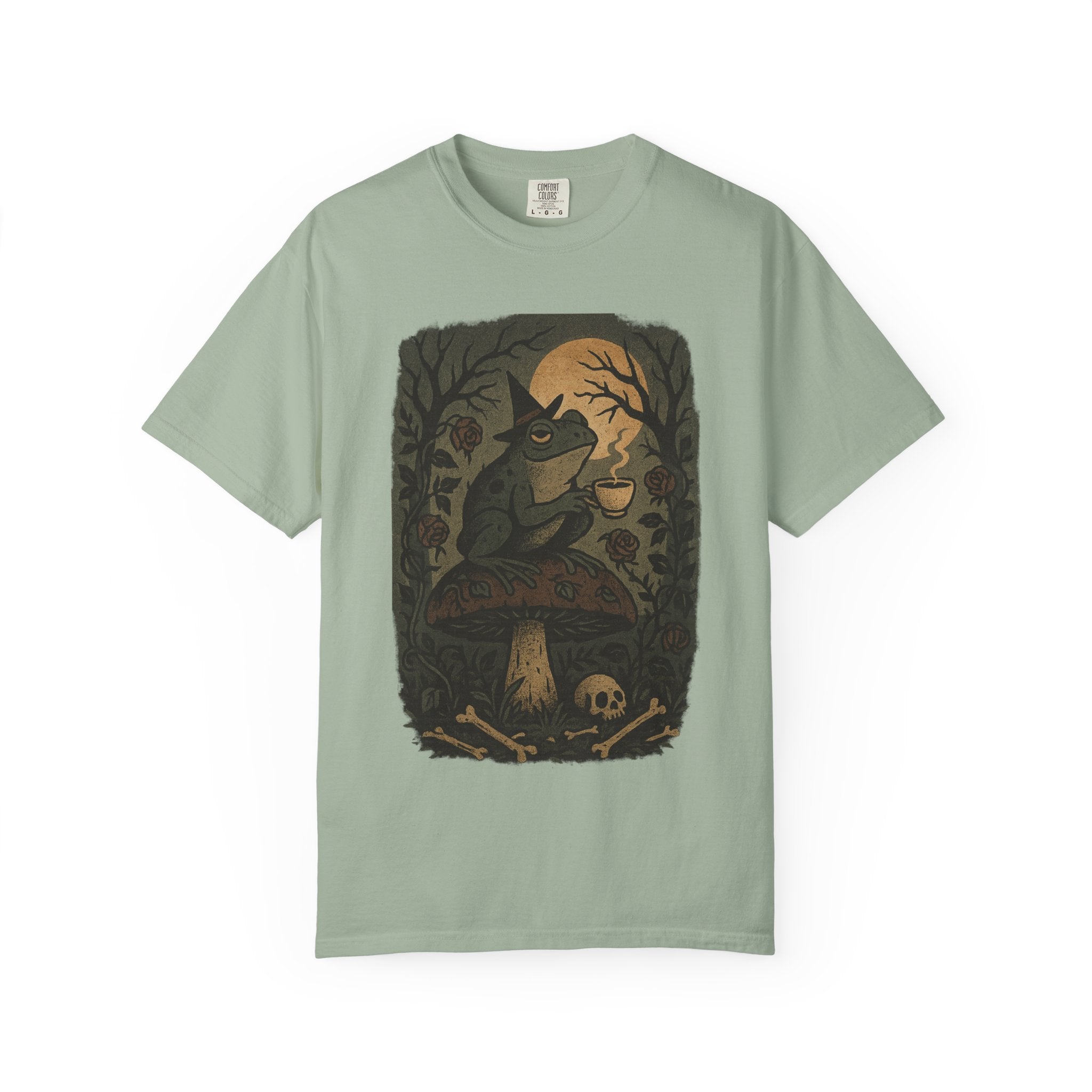 Witchy Frog Coffee Mushroom T-Shirt
