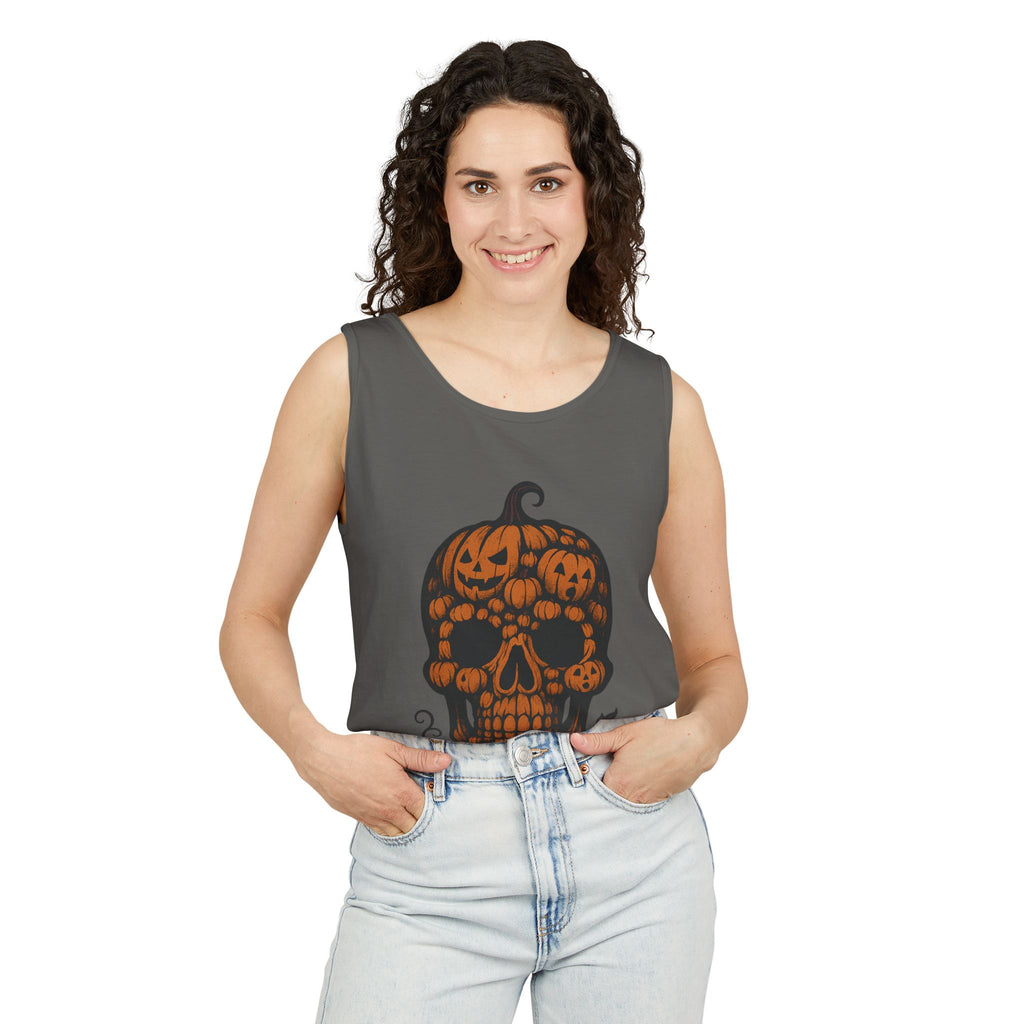 Pumpkin Skull Tank Top