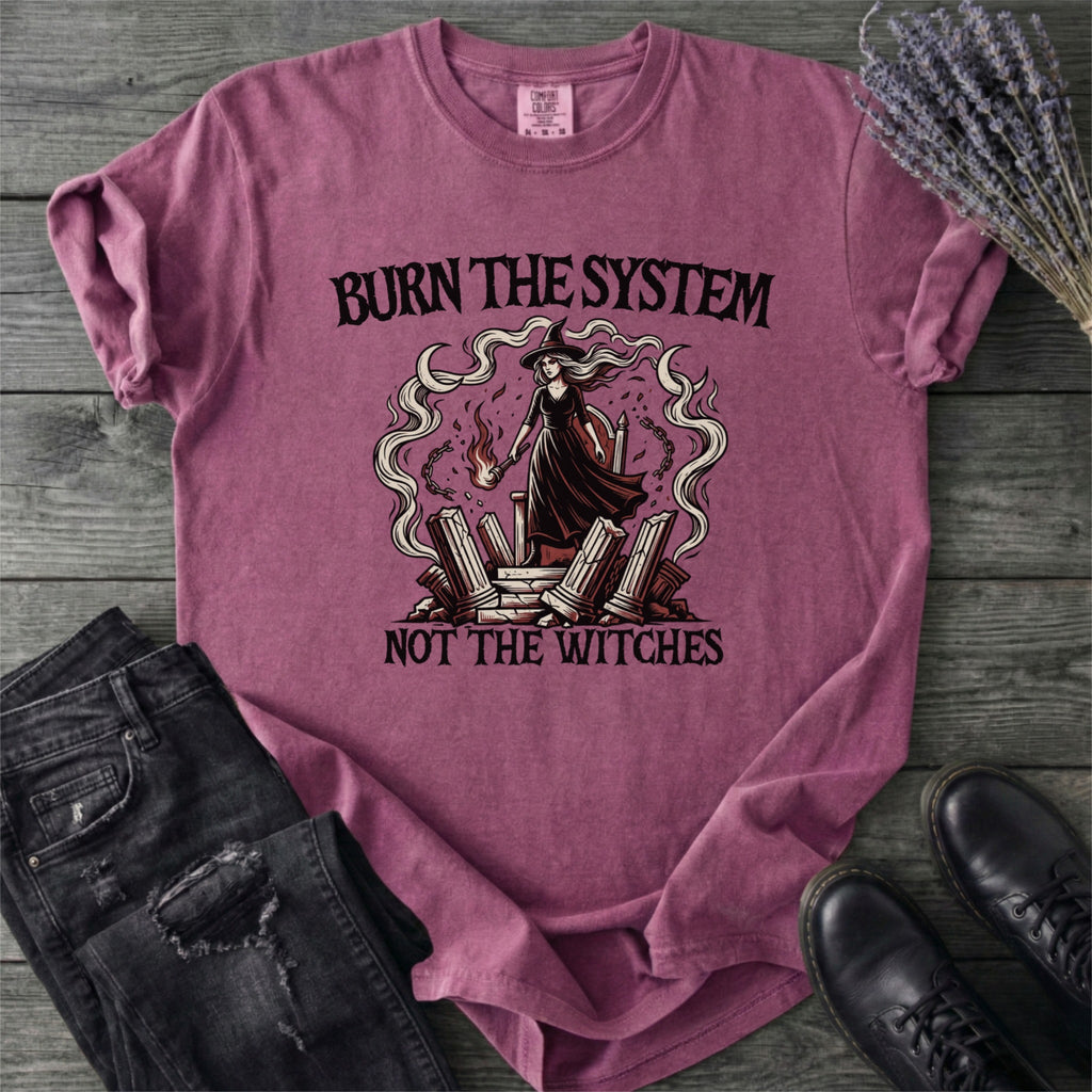 Burn The System Not The Witches T-Shirt