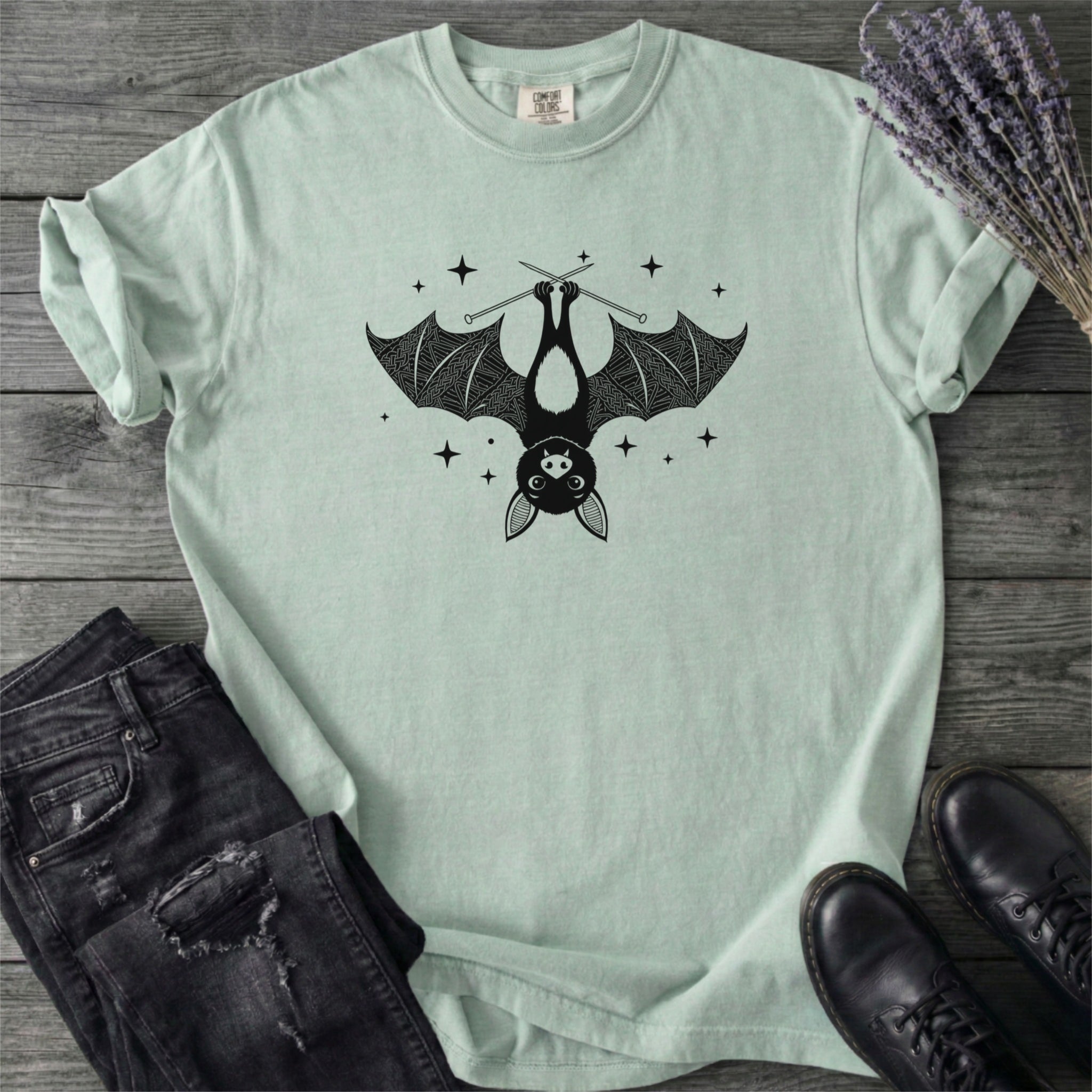 Bat Knitting T-Shirt