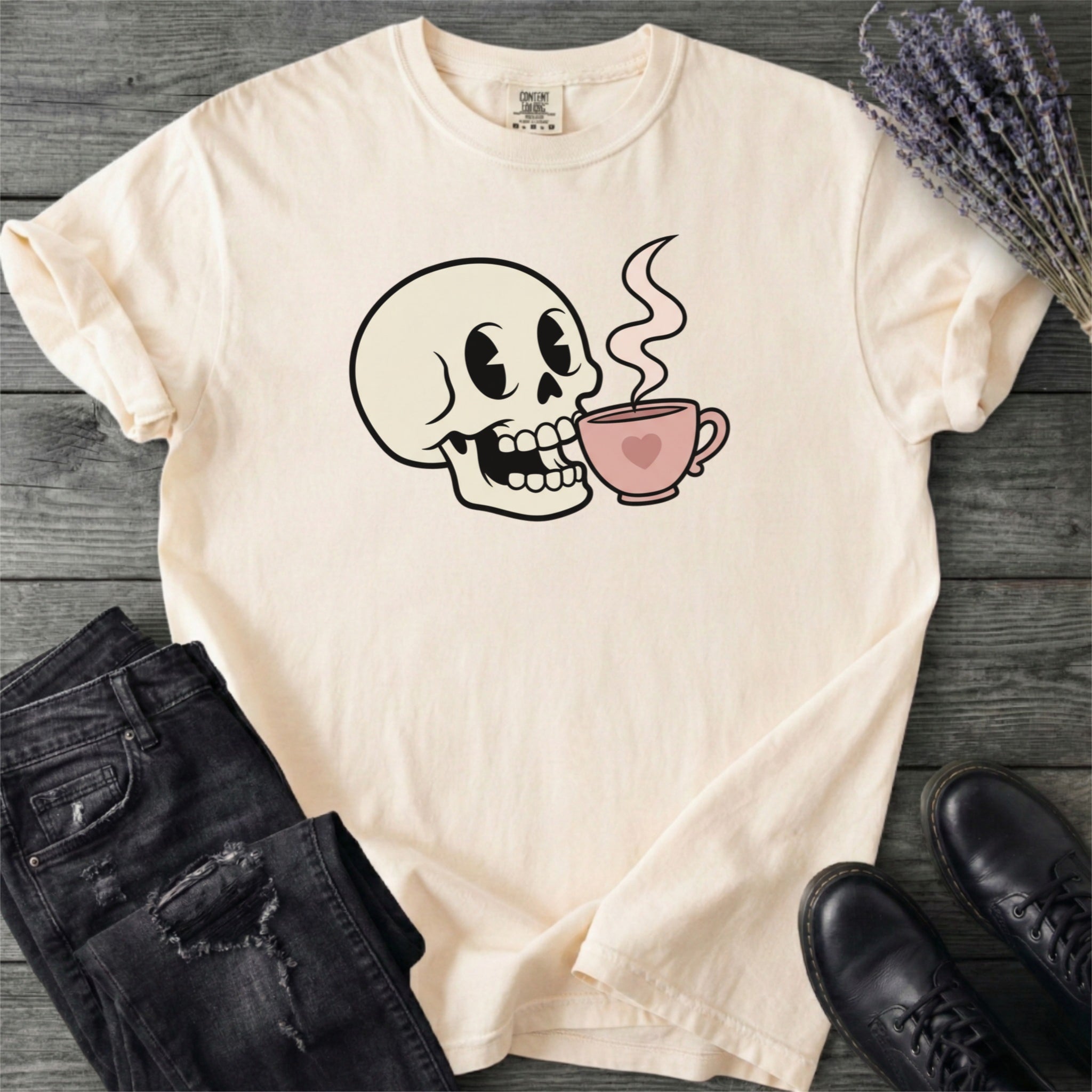 Skeleton Coffee Lover T-Shirt