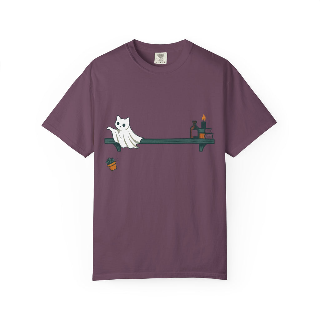 Ghost Cat Knocking Off T-Shirt