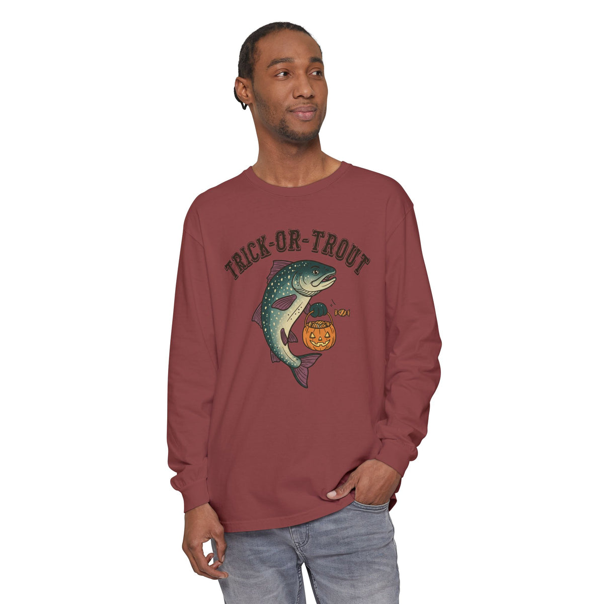 Trick Or Trout Long Sleeve T-Shirt
