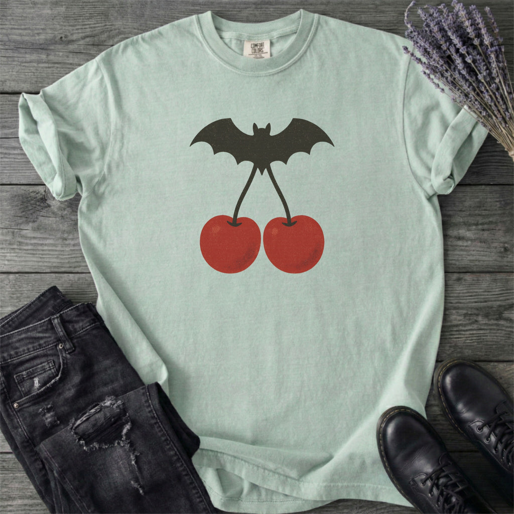 Bat Cherries Gothic T-Shirt