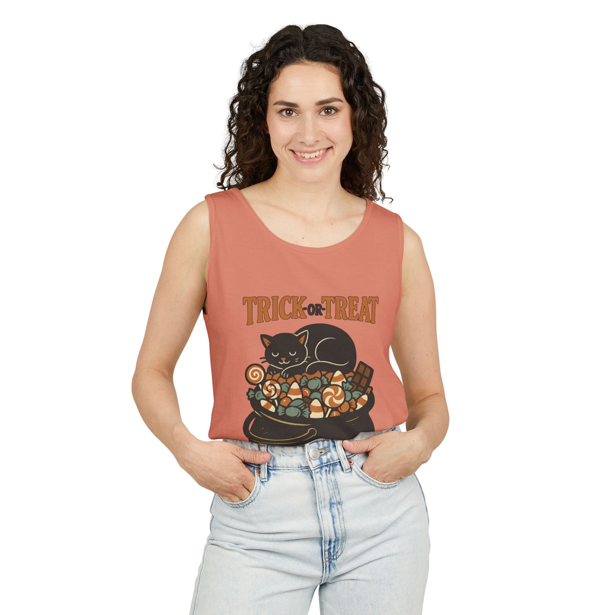 Trick Or Treat Candy Cauldron Tank Top