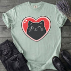 Black Cat Heart T-Shirt