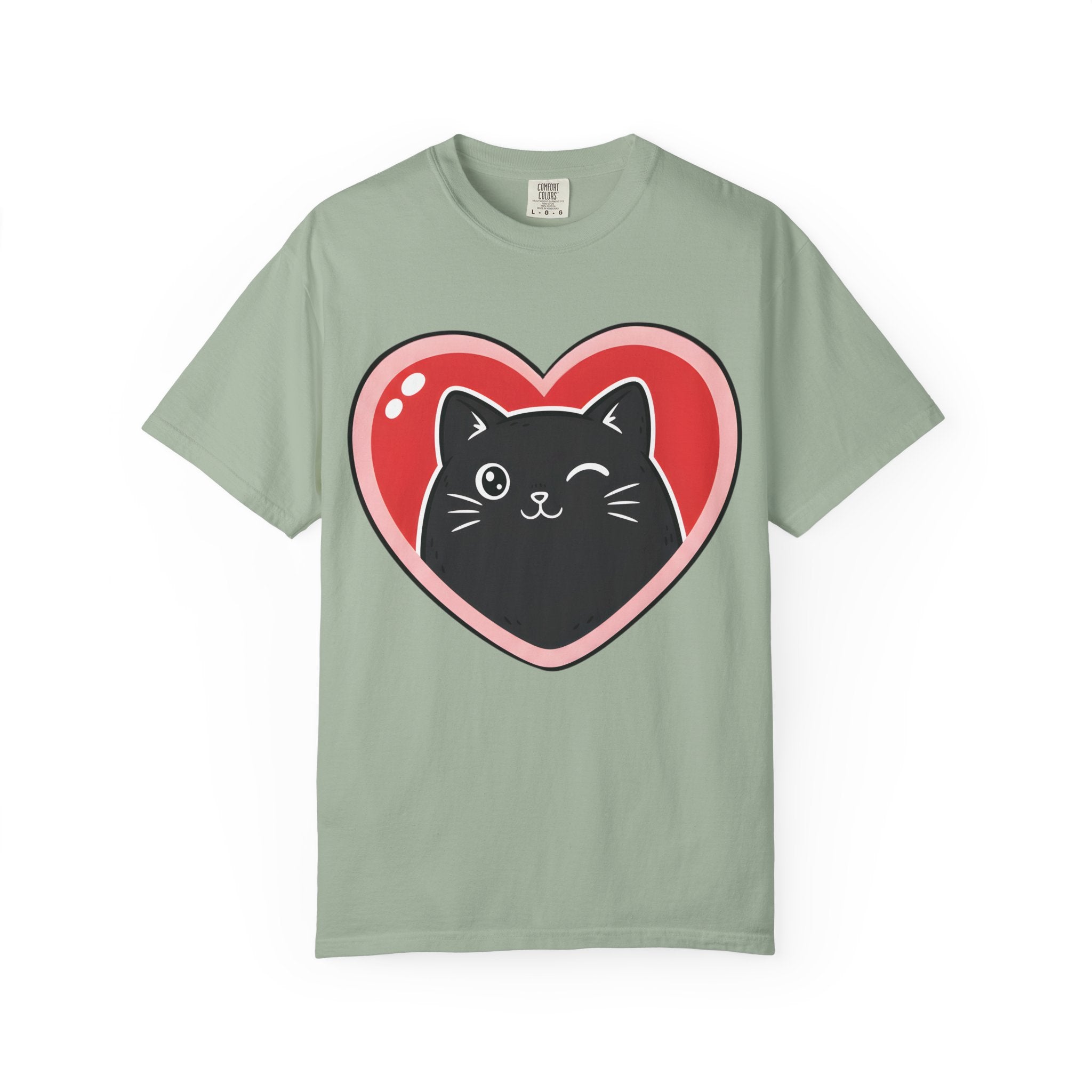 Black Cat Heart T-Shirt