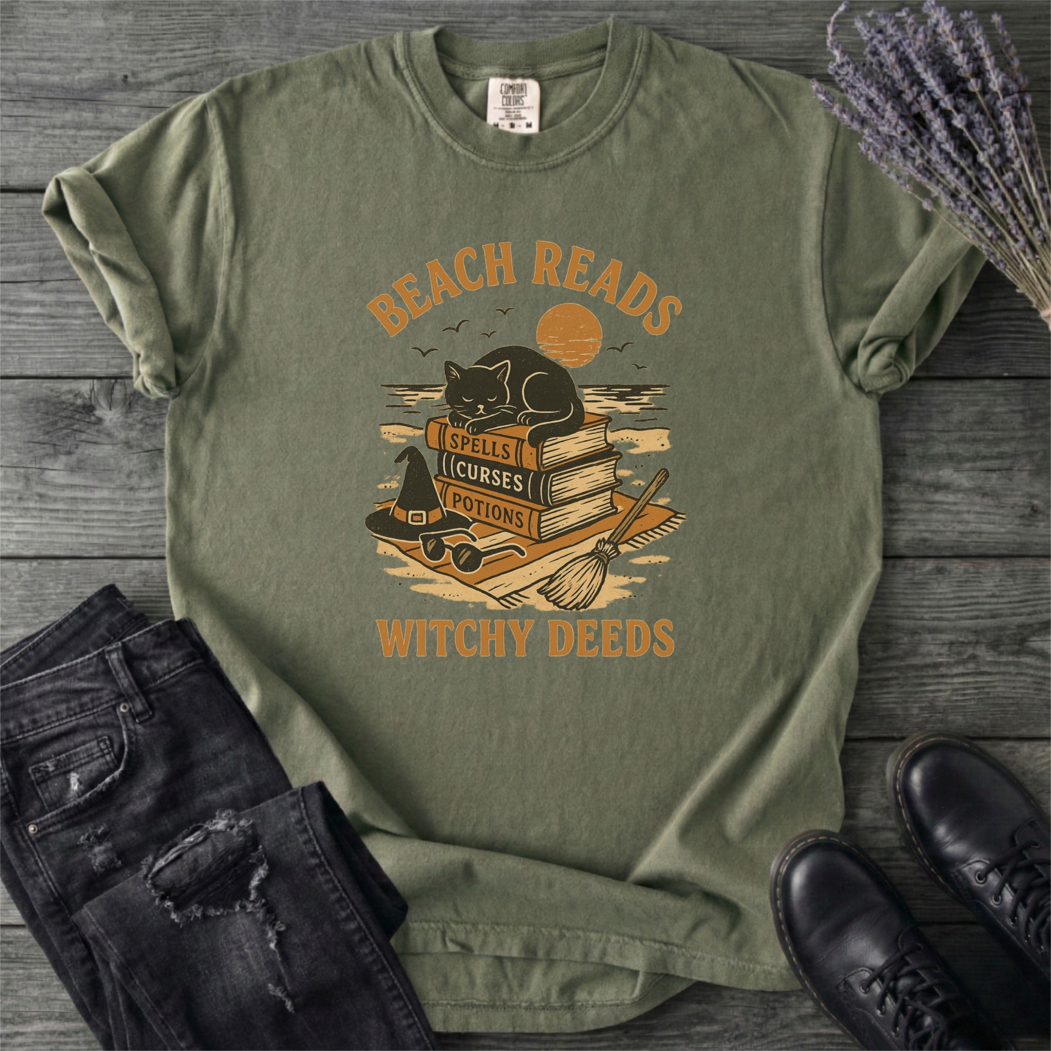 Beach Reads Witchy Deeds T-Shirt