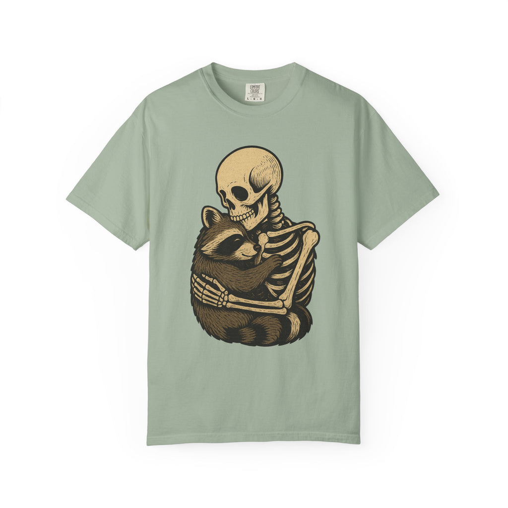 Skeleton Raccoon Hug T-Shirt