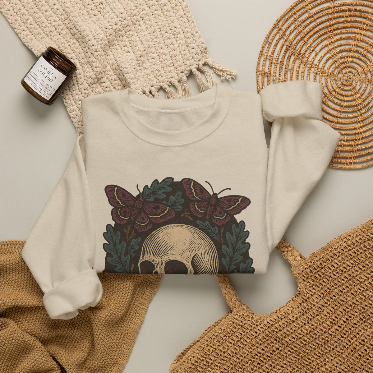 Skull And Moths Sweatshirt