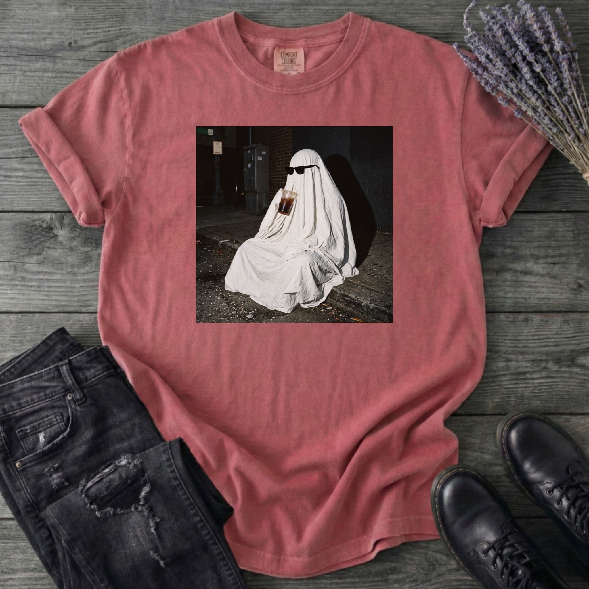 Sheet Ghost Iced Coffee Curb Meme T-Shirt