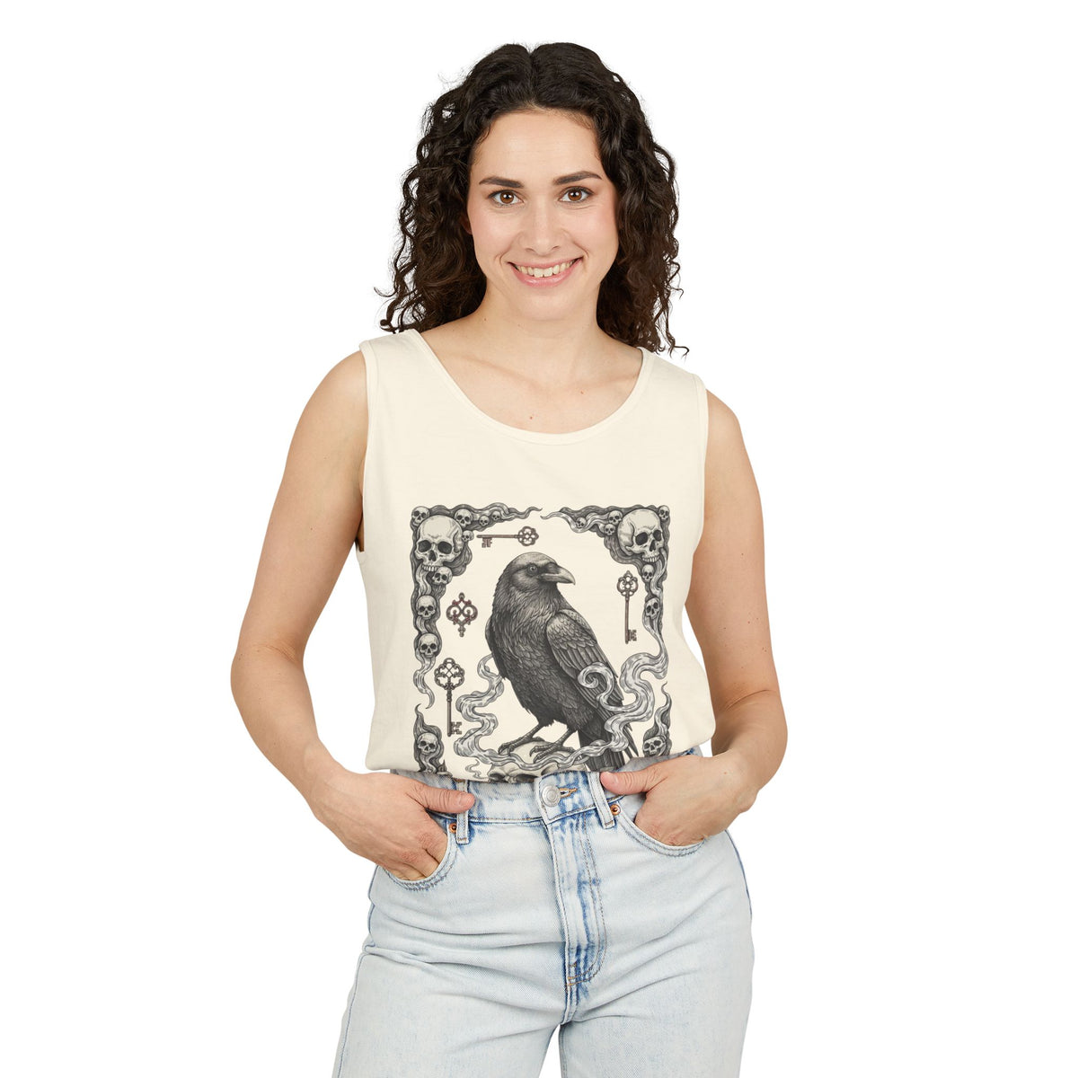 Raven Skull Card Tank Top