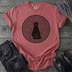 Garden Cat Linocut T-Shirt