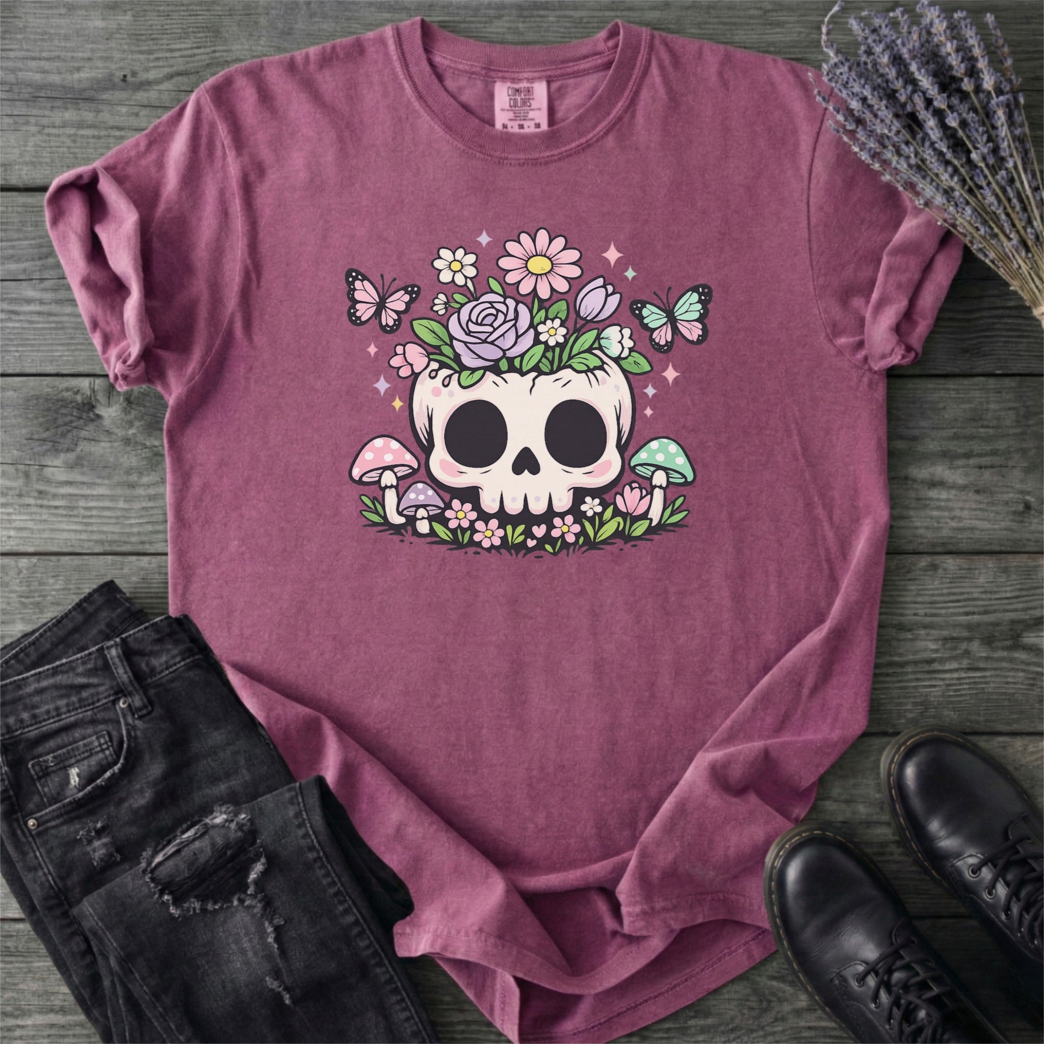 Spring Floral Skull T-Shirt