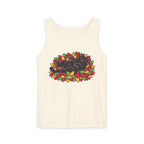 Black Cat Rolling Leaves Tank Top