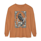 Raven Skull Card Long Sleeve T-Shirt