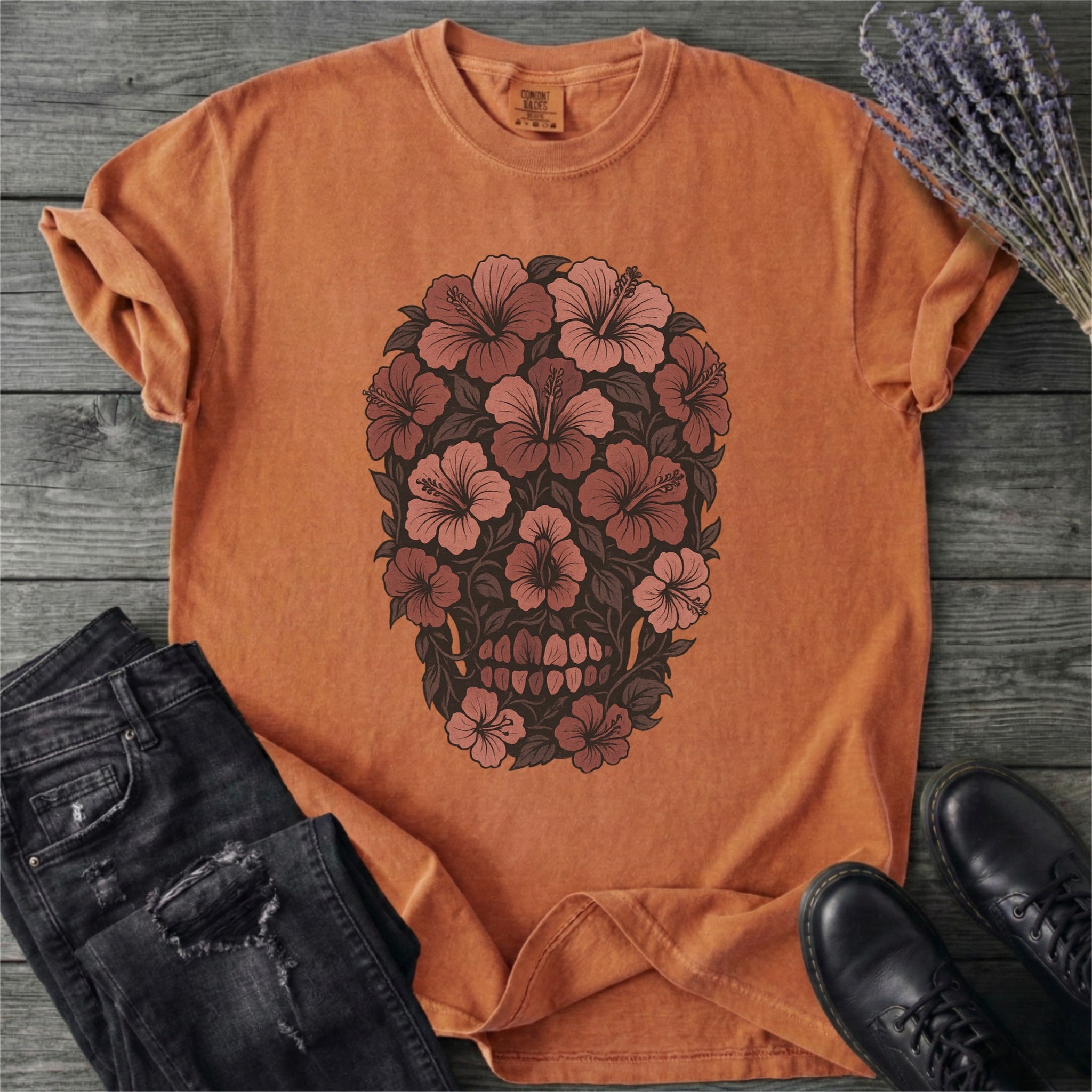 Hibiscus Skull T-Shirt