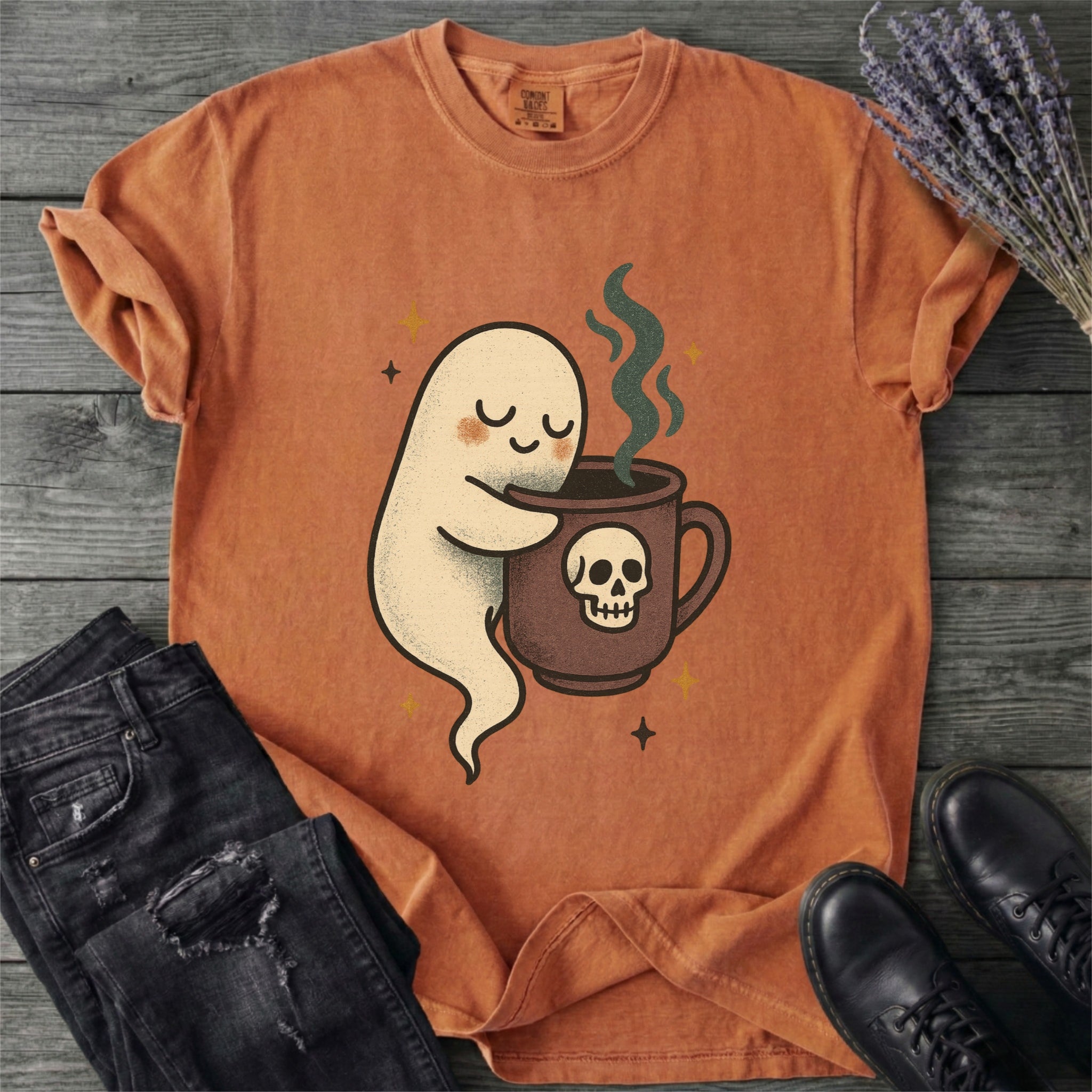 Ghost Coffee Hug T-Shirt