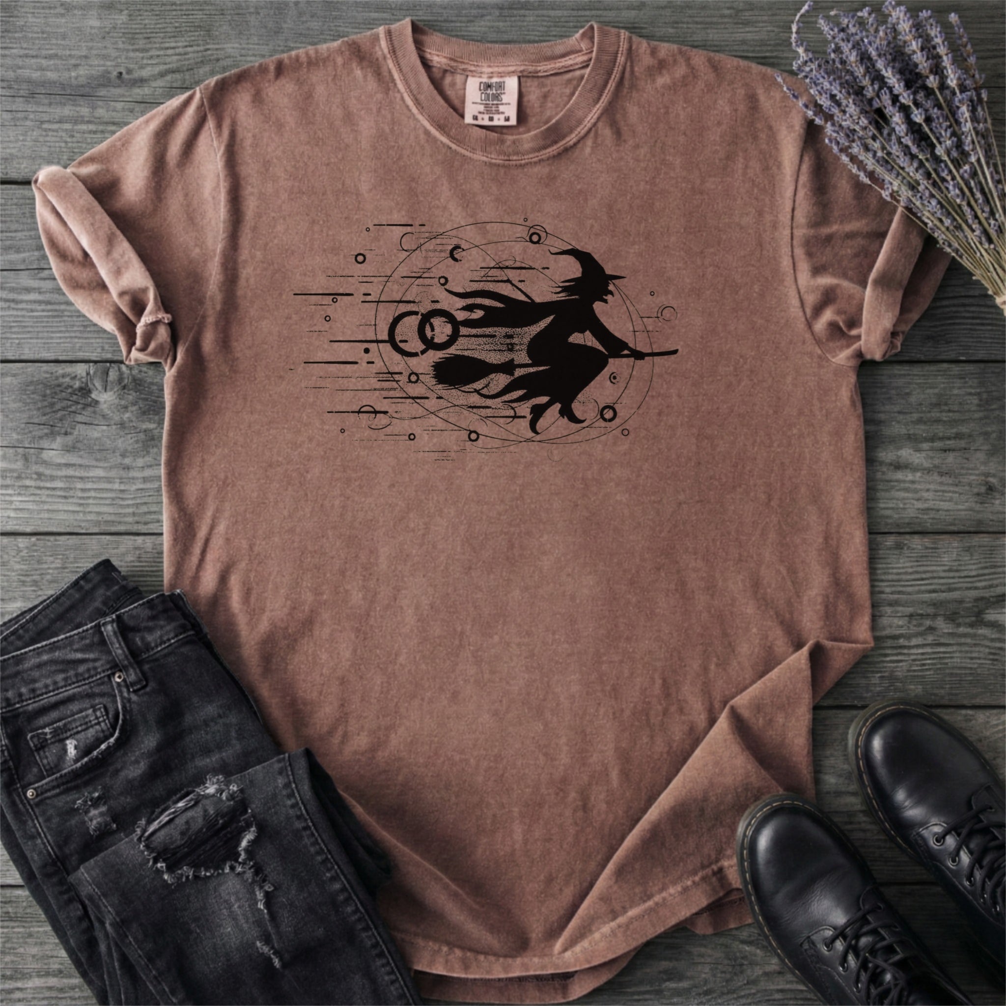 Flying Witch Grunge T-Shirt