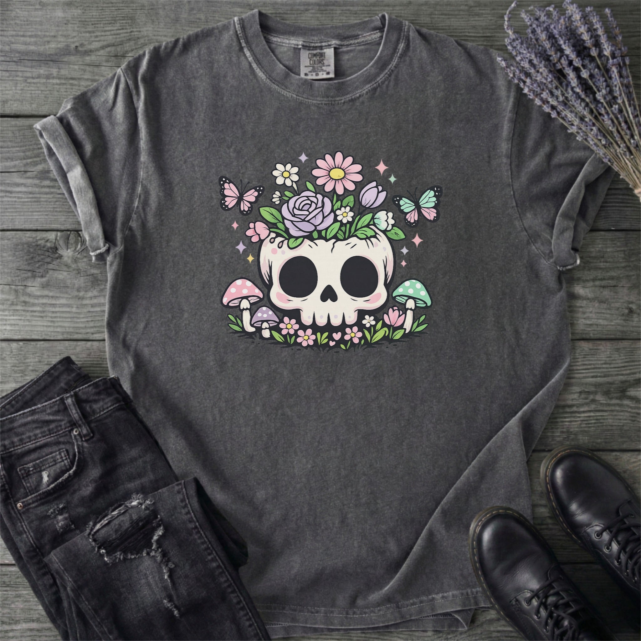 Spring Floral Skull T-Shirt