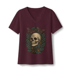 Skull And Moths V-Neck T-Shirt