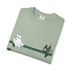 Ghost Cat Knocking Off T-Shirt
