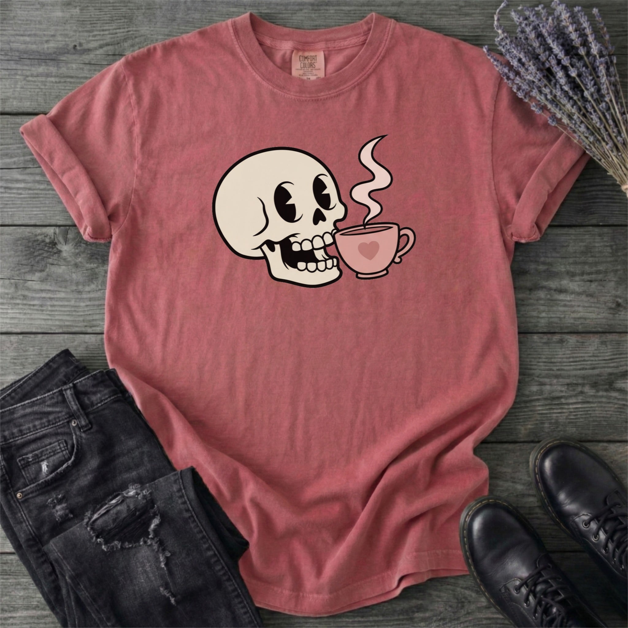 Skeleton Coffee Lover T-Shirt