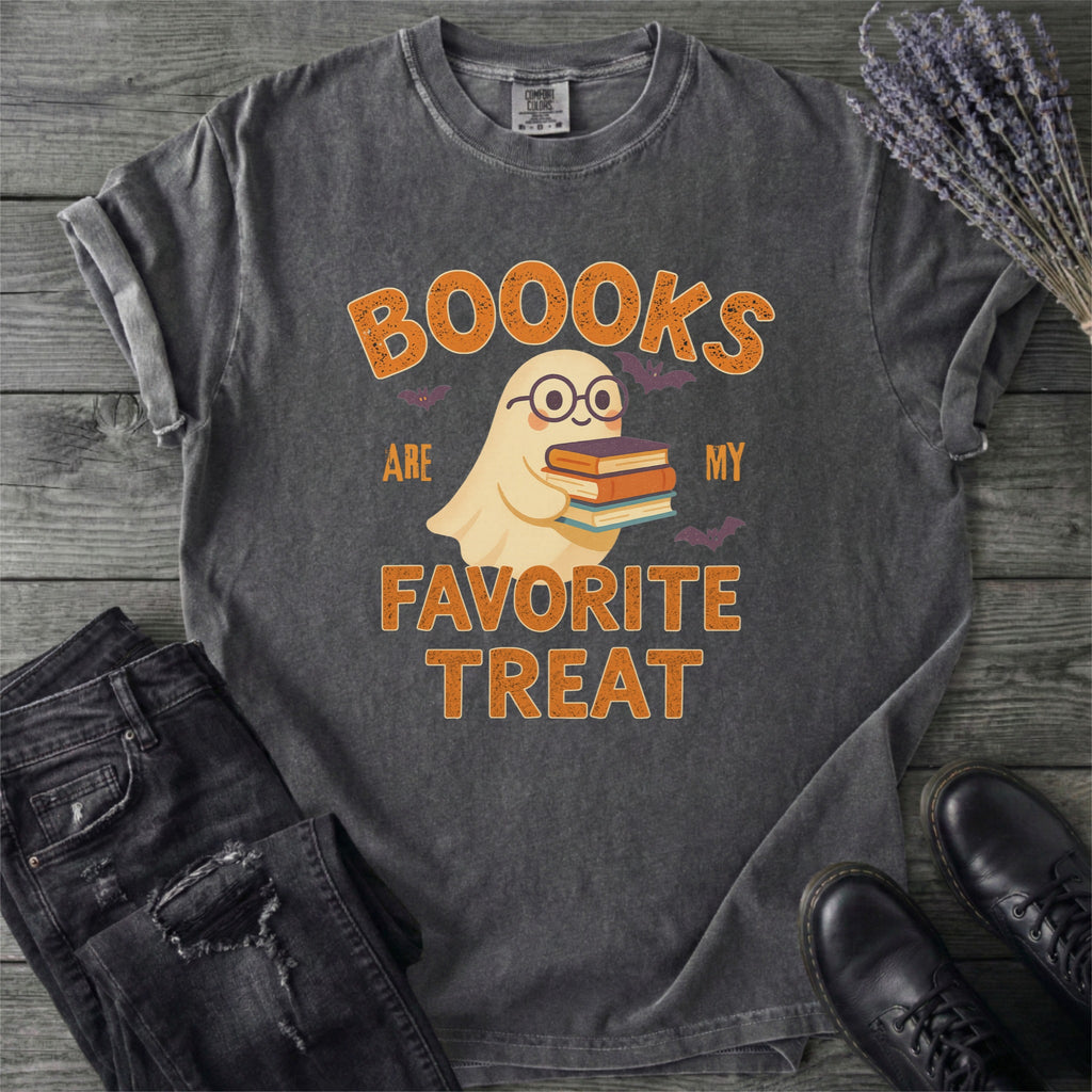 Books Are My Favorite Treat Ghost T-Shirt