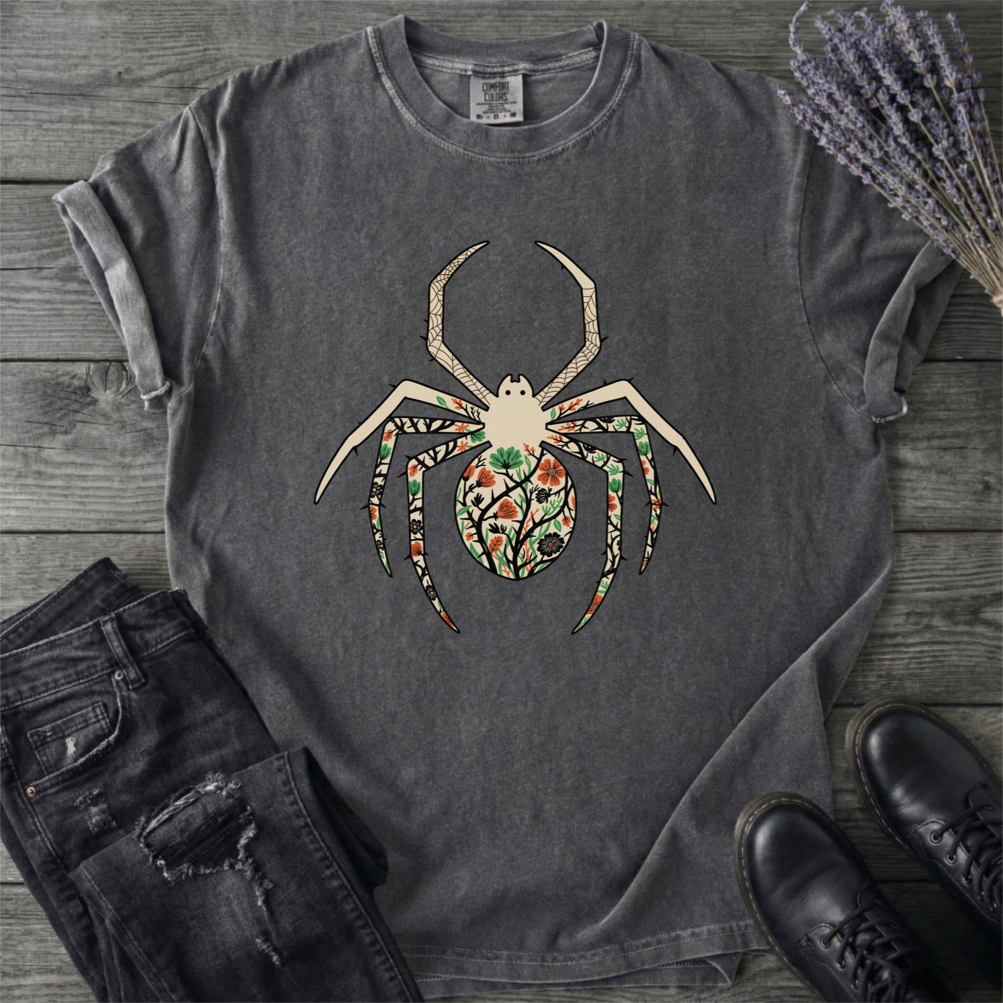 Boho Floral Spider T-Shirt