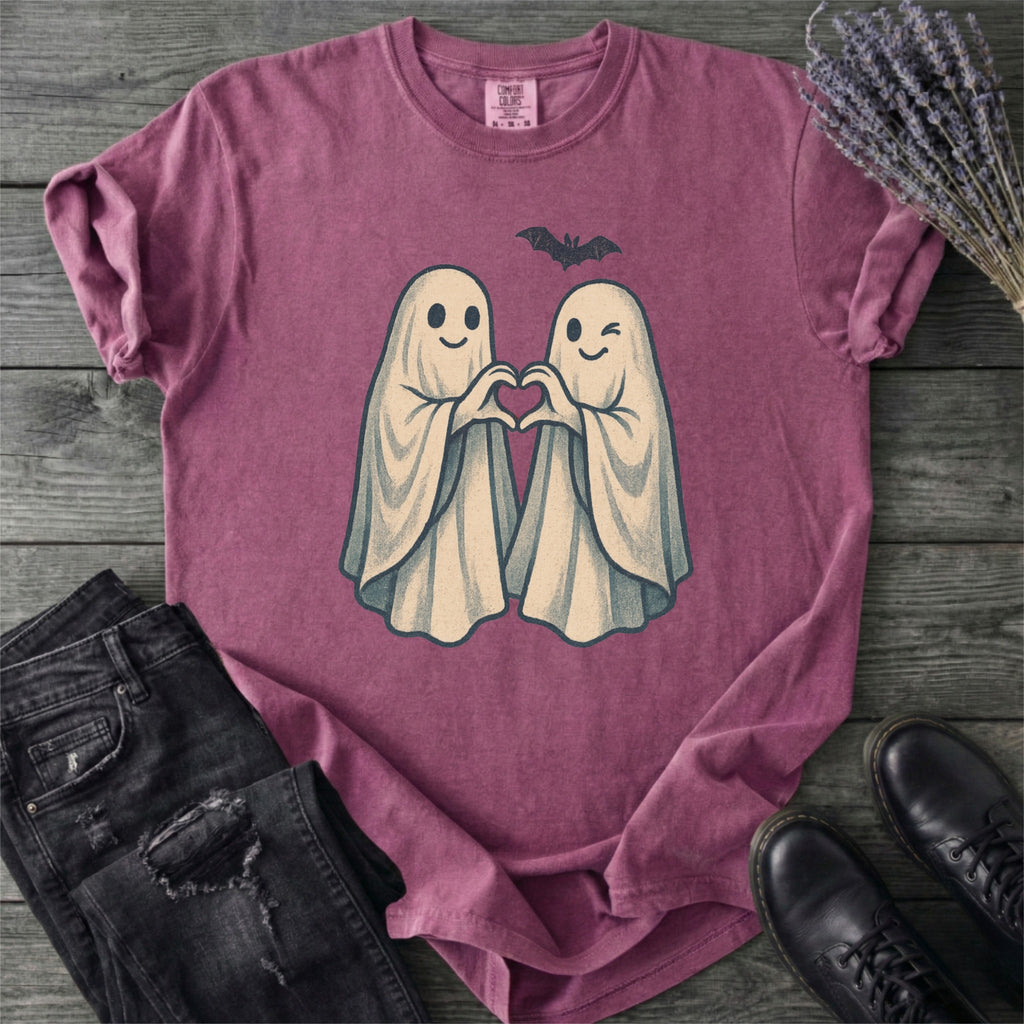 Two Ghosts Heart Hands T-Shirt